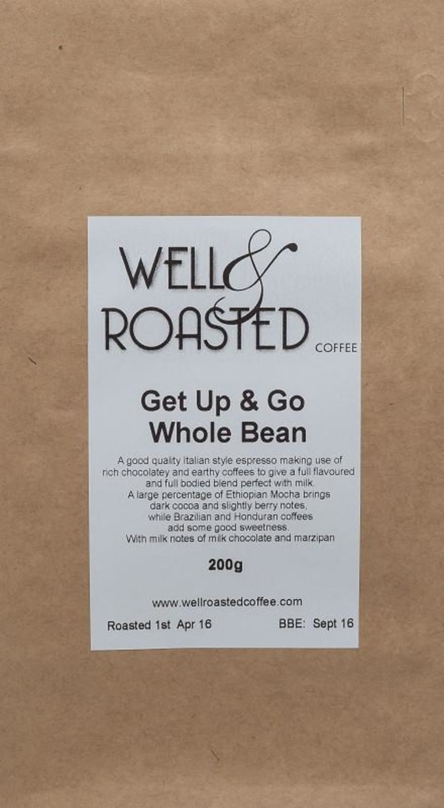 Get Up & Go Espresso Blend | Well Roasted Coffee