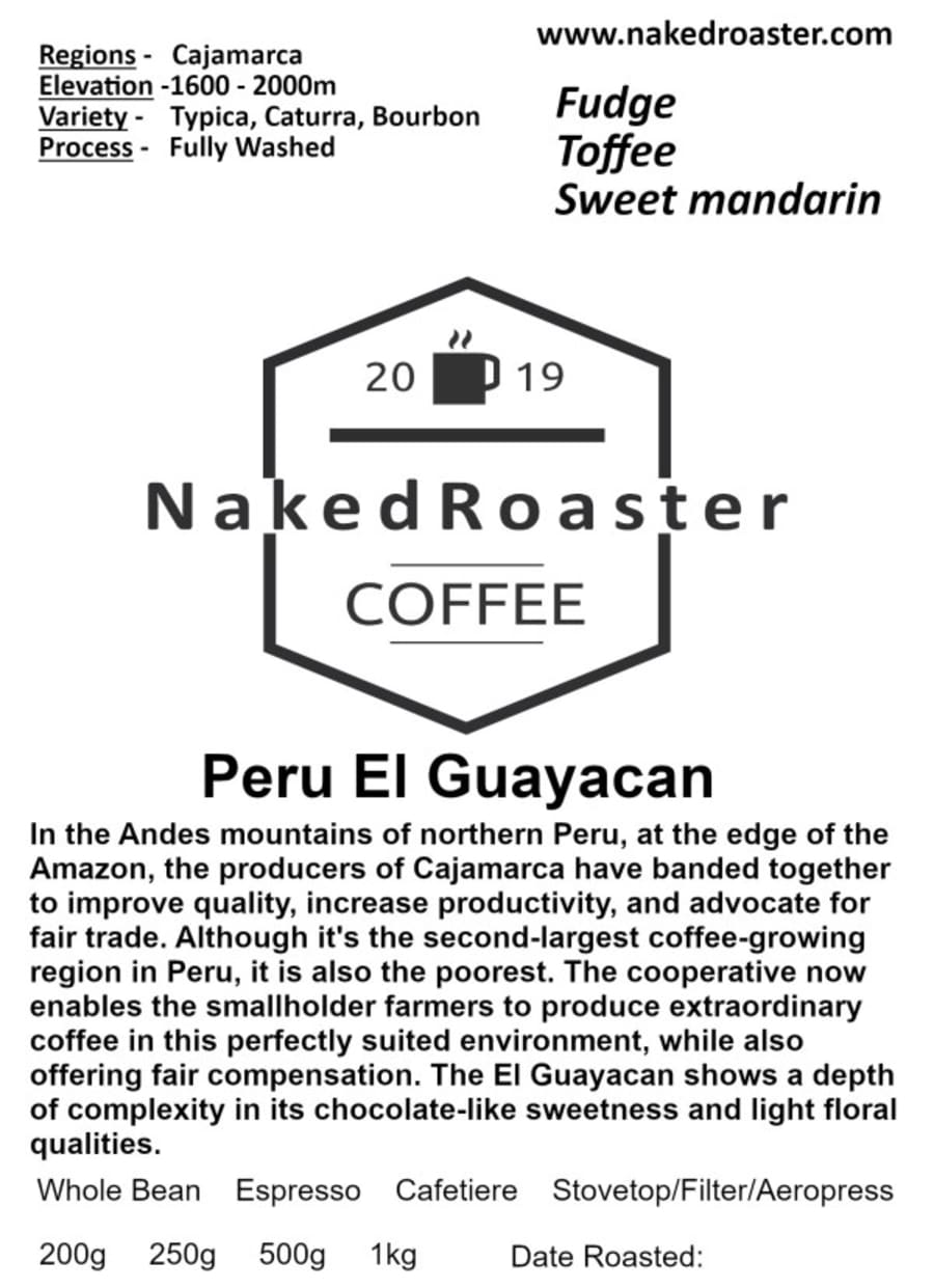 Peru El Guayacan | Naked Roaster Coffee