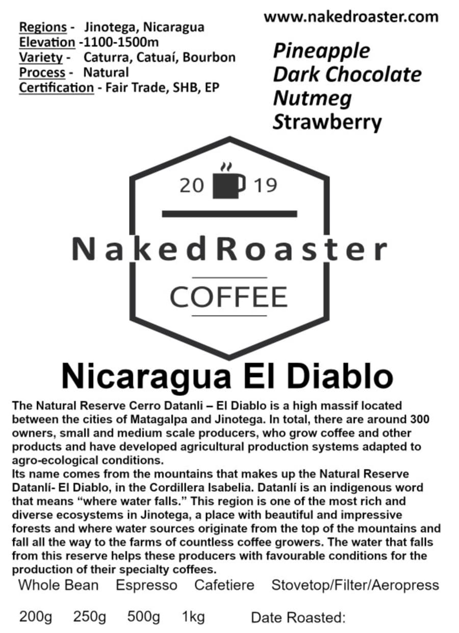 Nicaragua El Diablo | Naked Roaster Coffee