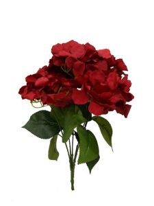 Flor ortencia 47cm color rojo