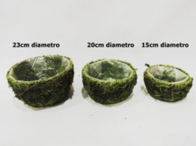 Set 3 cestas ramas verdes...