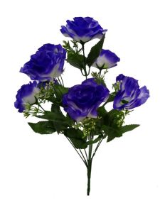 Flor 10 cabezas color azul...