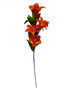 Lirio 4 cabezas 110cm naranja