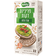 <!--begin:cleartext-->ממגוון פריכיות דקות 100 גרם2 יח' ב- 18₪<!--end:cleartext-->