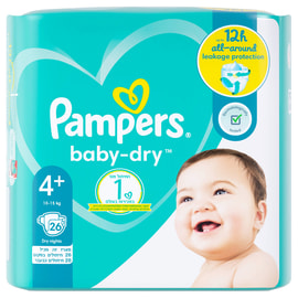 Подгузники Pampers Baby Dry размер 4+, 26 шт.