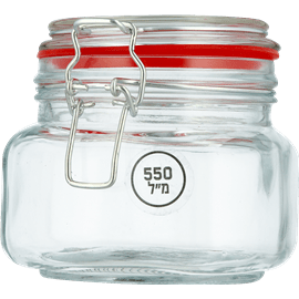 צנצנת מכסה קליפס אדום