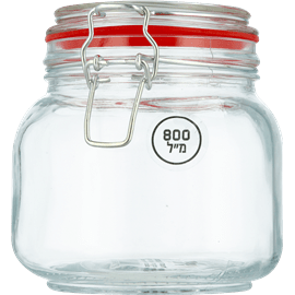 צנצנת מכסה קליפס אדום