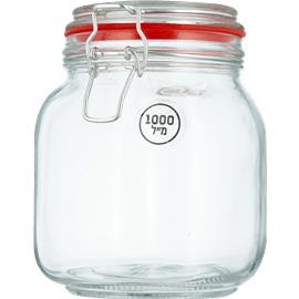 צנצנת מכסה קליפס אדום