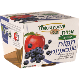 מחית תפוח אוכמניה100%פרי