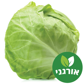 כרוב לבן אורגני ארוז