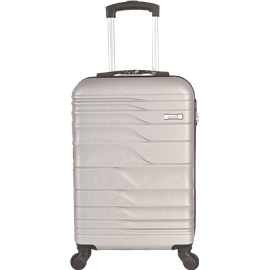 מזוודה טרולי 20קשיח כסוף