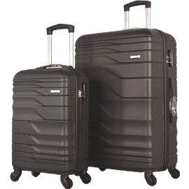 סט מזוודות קשיח שחור