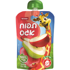 מחית תפוח אגס בפאוץ