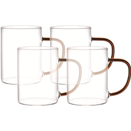 סט 4 כוסות זכוכית דקה