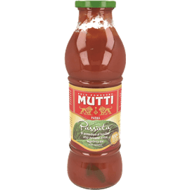 מחית עגבניות קלה+בזיליק.