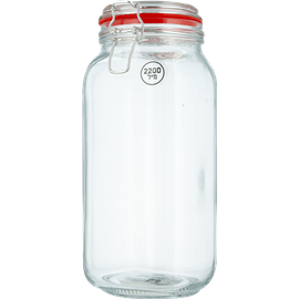 צנצנת מכסה קליפס אדום