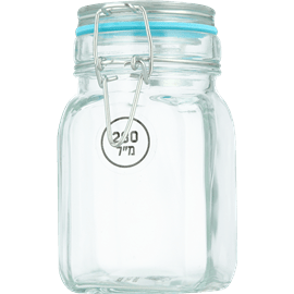 צנצנת מכסה קליפס כחול