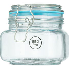 צנצנת מכסה קליפס כחול