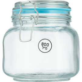 צנצנת מכסה קליפס כחול