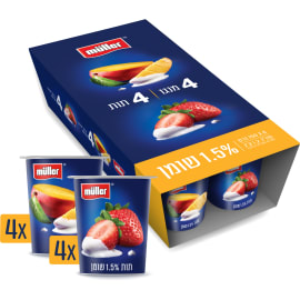 יוגורט מנגו ותות 1.5%