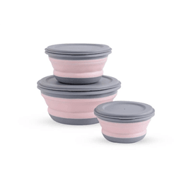 סט 3 קערות ורוד