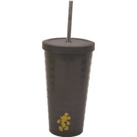 כוס נירוסטה עם קשית מיקי