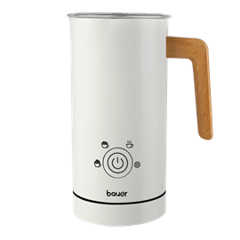 מקציף חלב ידית עץ לבן