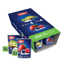 יוגורט קיווי+פירות יער3%