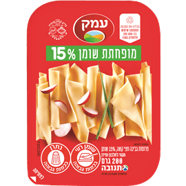 גבינת עמק15% פרוס בקופסא