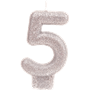 נר מנצנץ עם מעמד כסף
