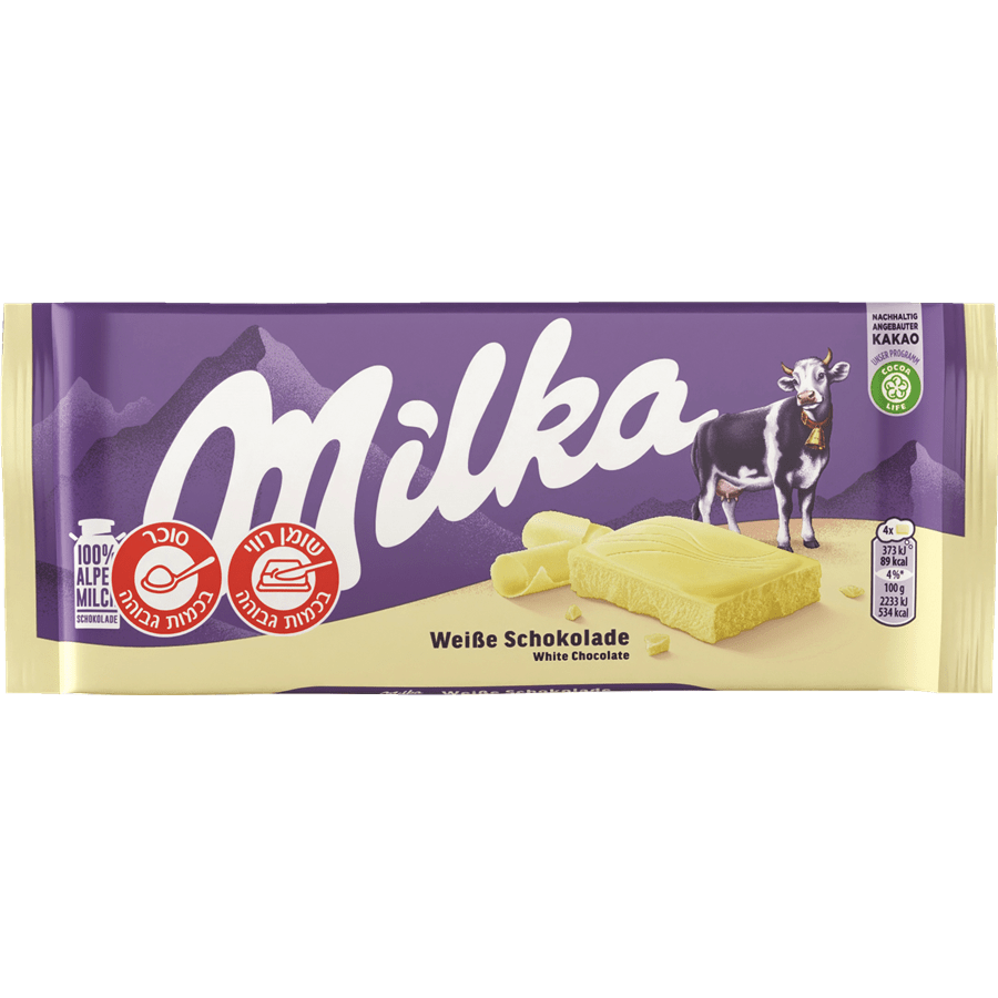 מילקה - טבלה שוקולד לבן 100 גרם