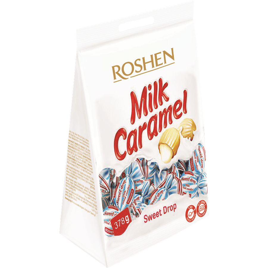 סוכריות ממולאות קרם בטעם חלב 378ג ROSHEN