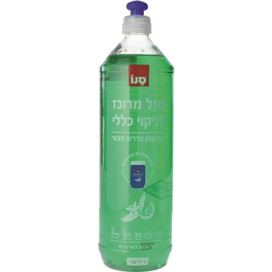 סנו - נוזל מרוכז לניקוי כללי עם שמן הדרים טבעי 1 ליטר