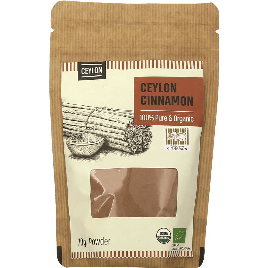 קינמון ציילון אורגני טחון 70 גרם