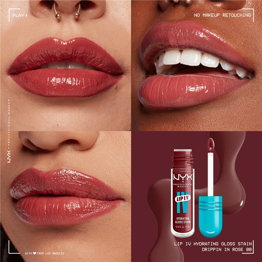 גלוס LIP I.V עמיד גוון 08 DRIPPIN IN ROS
