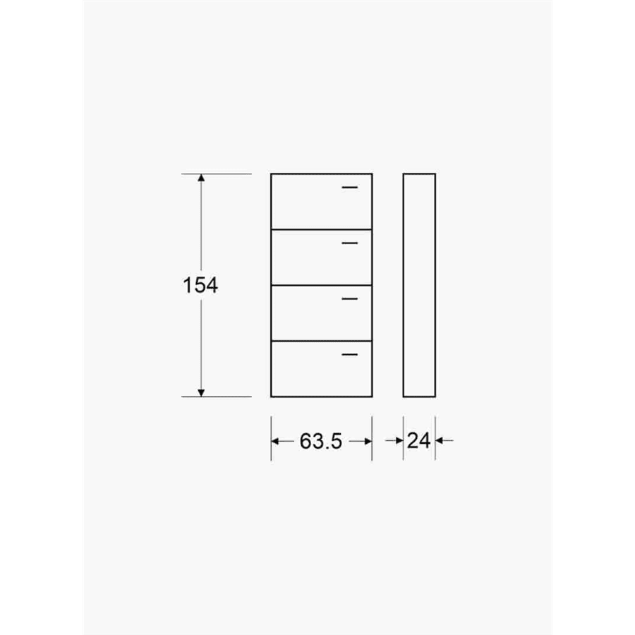 ארון נעליים 4 דלתות