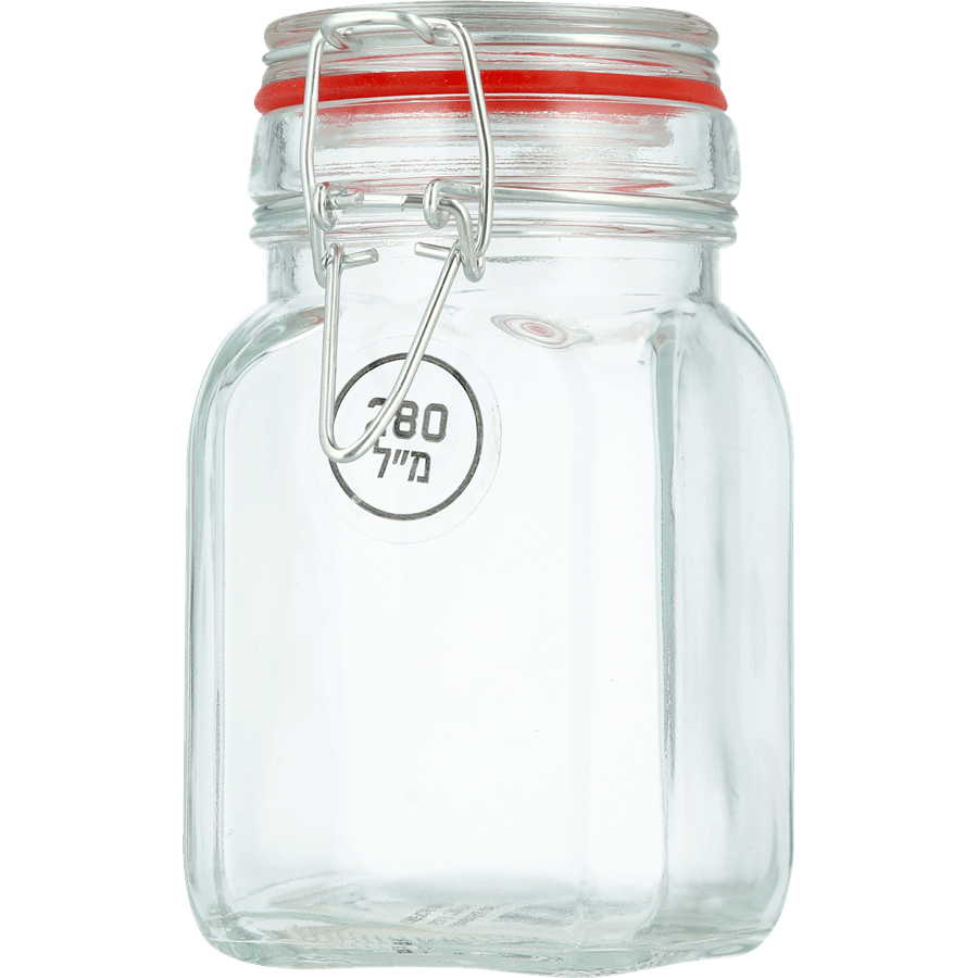 צנצנת מכסה קליפס אדום