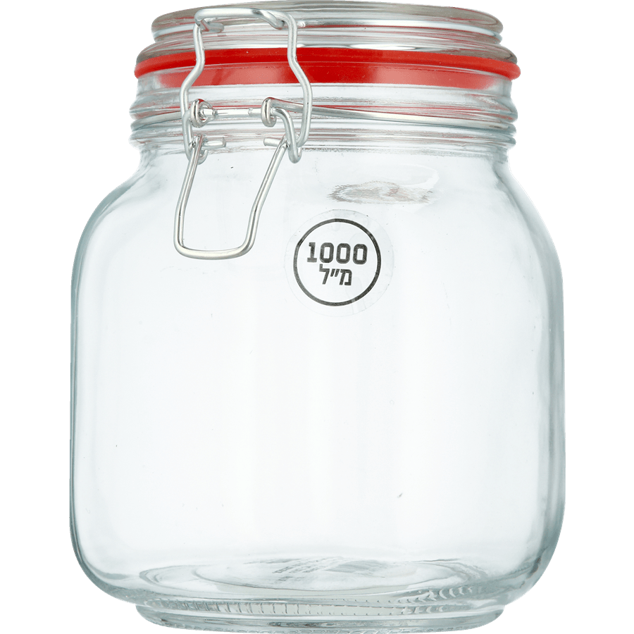 צנצנת מכסה קליפס אדום