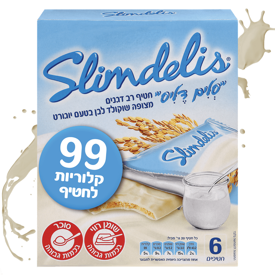 סלים דליס שוקולד לבן בטעם יוגורט 120 גר