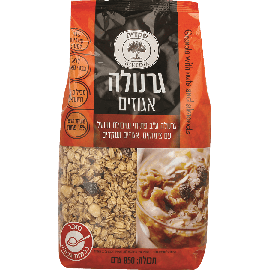 גרנולה צימוקים ושקדי