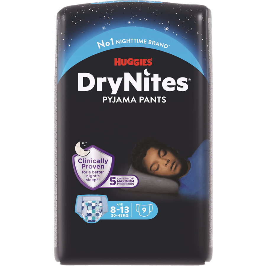 האגיס - תחתוני ספיגה לתופעת הרטבת לילה לבנים גילאי 8-15 9 יח'