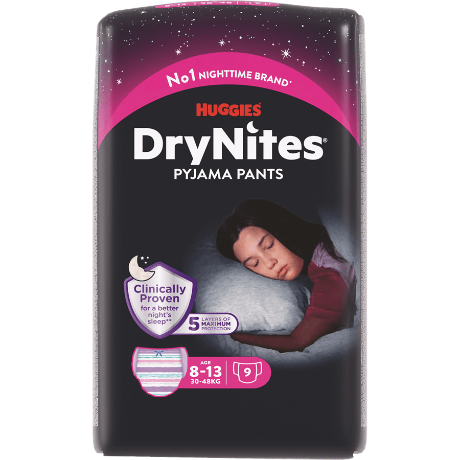 האגיס - תחתוני ספיגה לתופעת הרטבת לילה לבנות גילאי 8-15 9 יח'