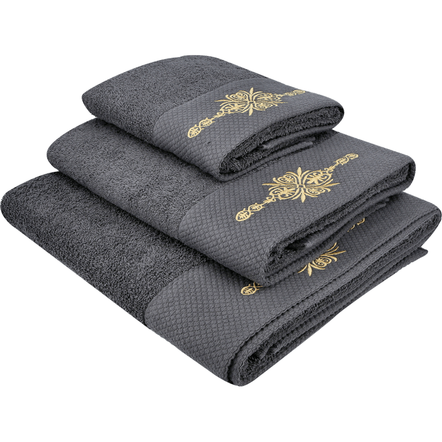 מגבת פנים קורל אפורה