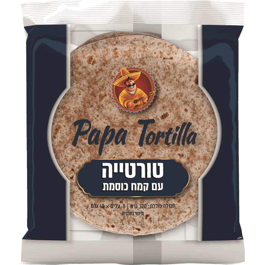 טורטיות קמח כוסמת 8*40גר