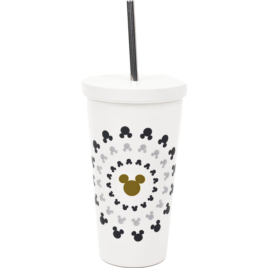 כוס נירוסטה עם קשית מיקי