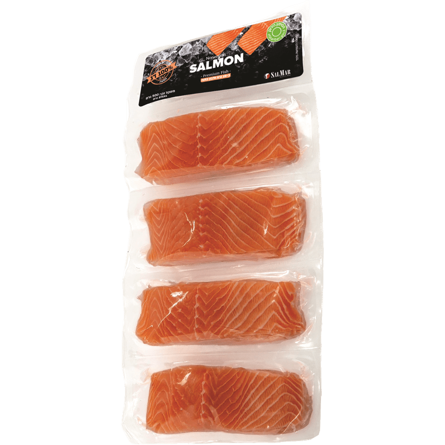 סלמון נורבגי מנות ללא עור 500 ג' פרמיום פיש