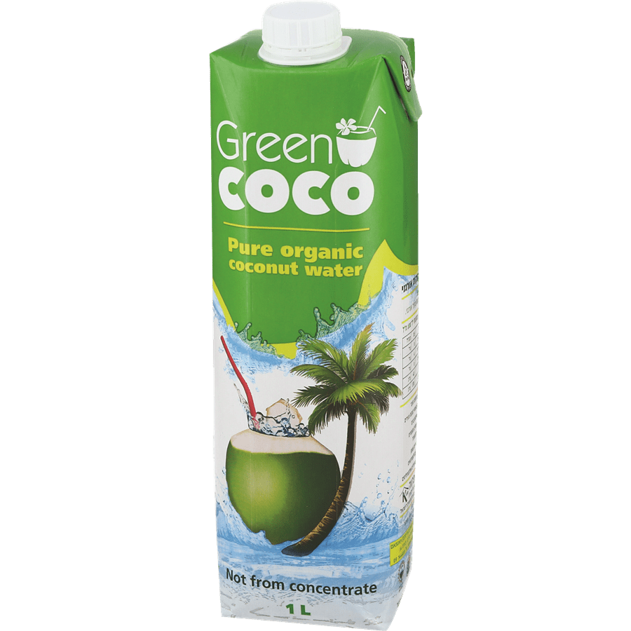 מי קוקוס אורגני גרין קוקו קרטונית 1 ליטר