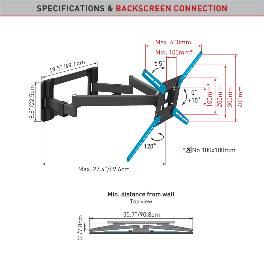 זרוע למסך 40-80"