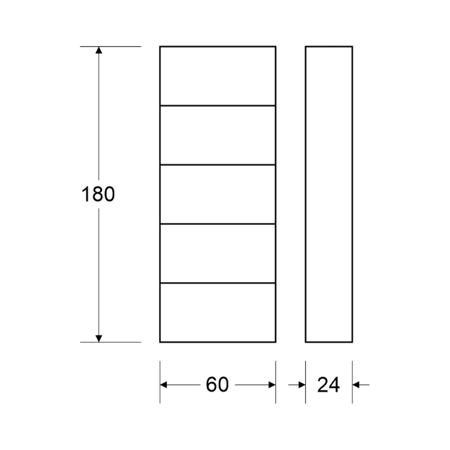 ספרייה 5 מדפים