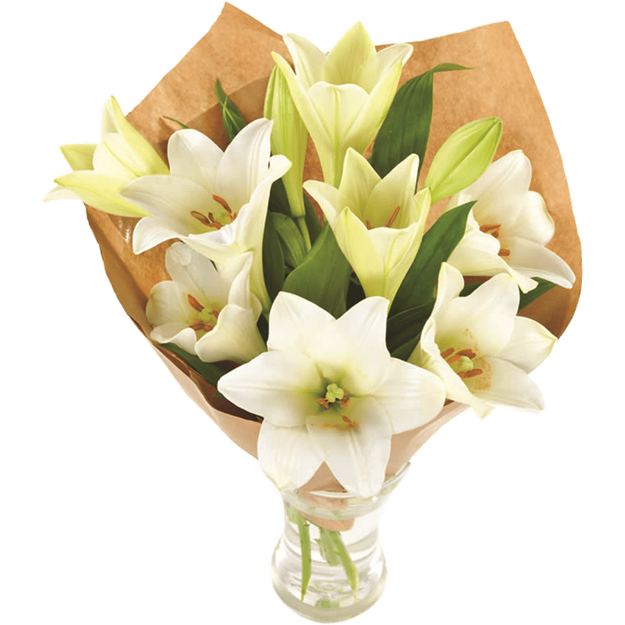 זר שושן צחור 11פרחים